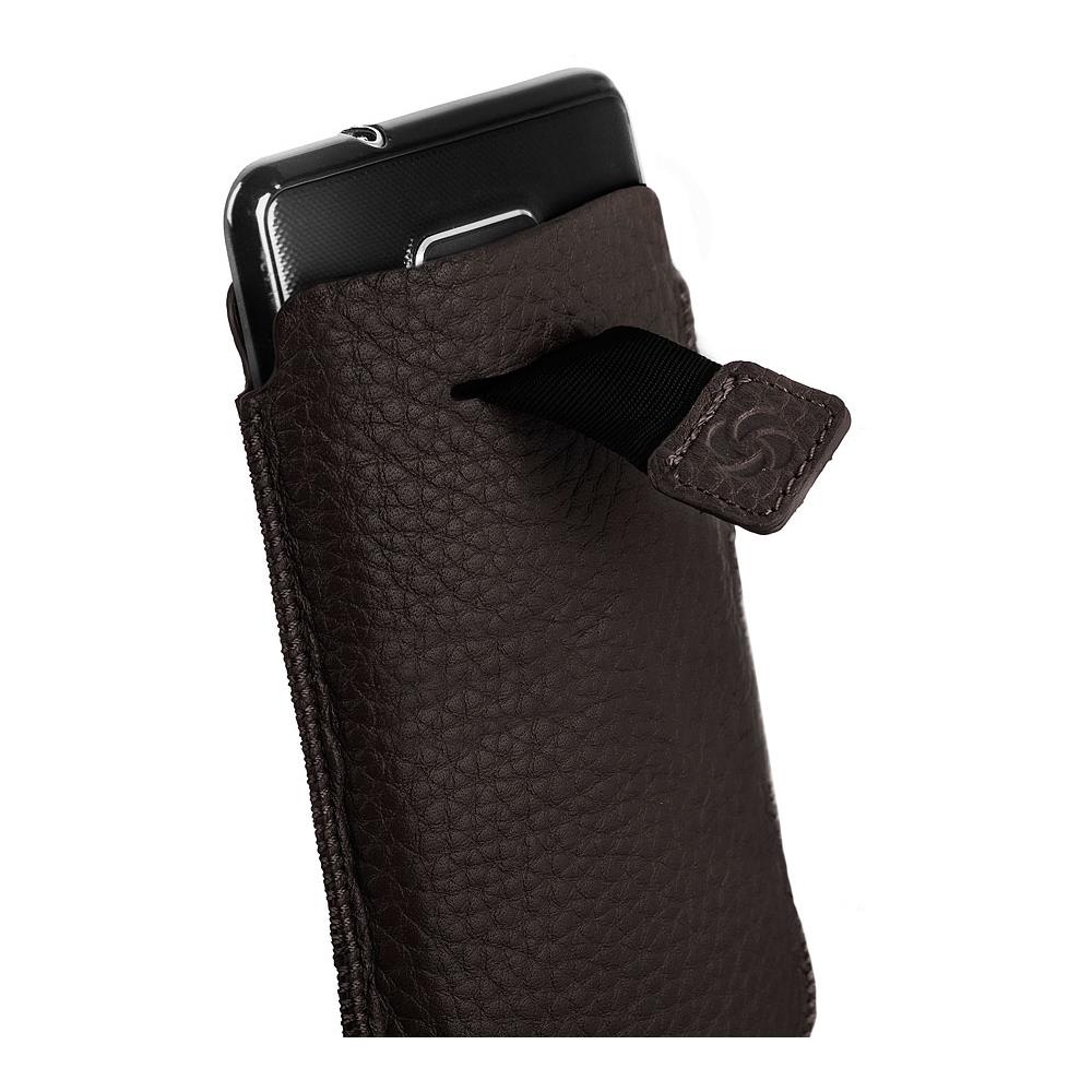 Slim Classic Leather Custodia a scorrimento Marrone - Foto 2